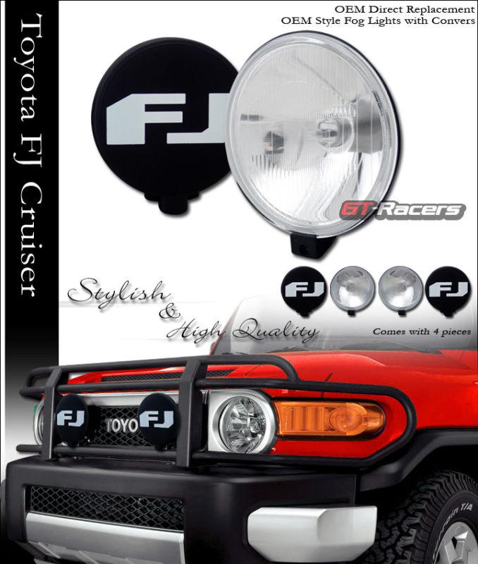 Jdm crystal front bumper driving fog lights lamps 2007-2012 toyota fj cruiser