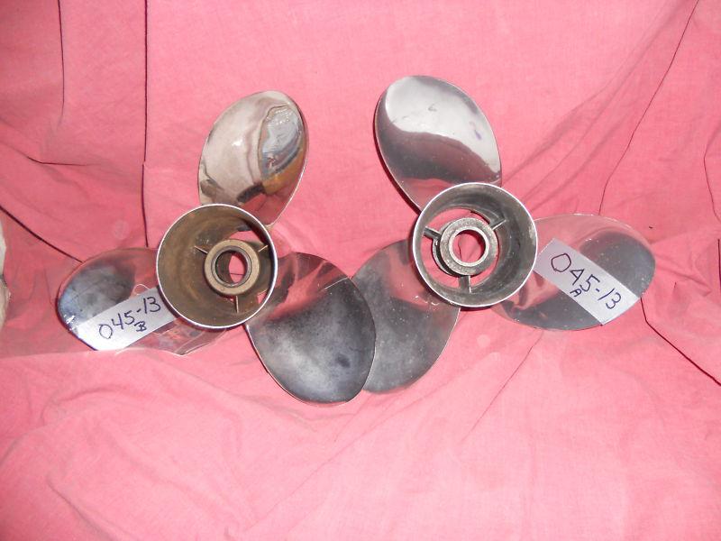 Mercury mirage plus 15 3/4 x 15 set stainless steel propeller 481983815p (#45-13