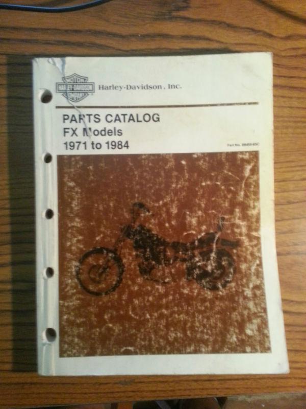 Harley-davidson 1971 to 1984 fx parts catalog manual #99455-83c super-glide &