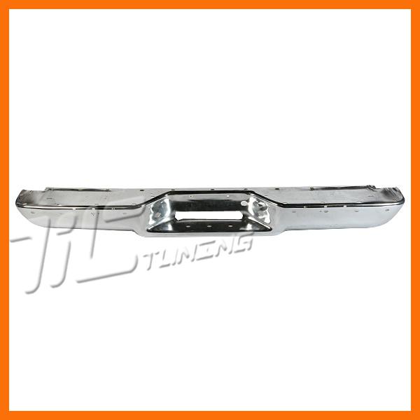 88-00 chevy gmc c1500 k10 rear bumper face bar gm1102290 chrome steel w.pad hole