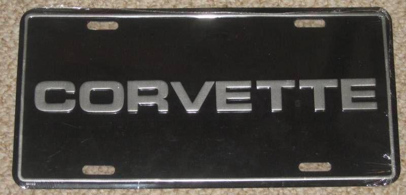 Chevy corvette embossed aluminum license plate ~ factory sealed