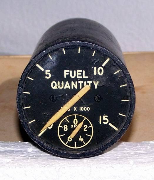 Military aircraft fuel quantity indicator, capacitive type, mnfr honeywell.