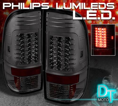 Smoked 97-03 f150 99-07 f250 f350 super duty philips-led perform tail lights