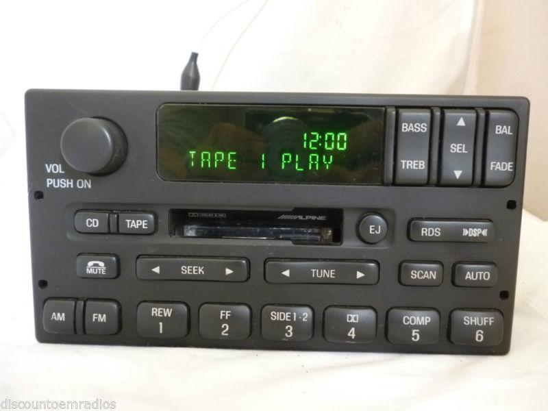  99-02 ford expedition crown victoria alpine radio cassette yl1f-18c870-ba *