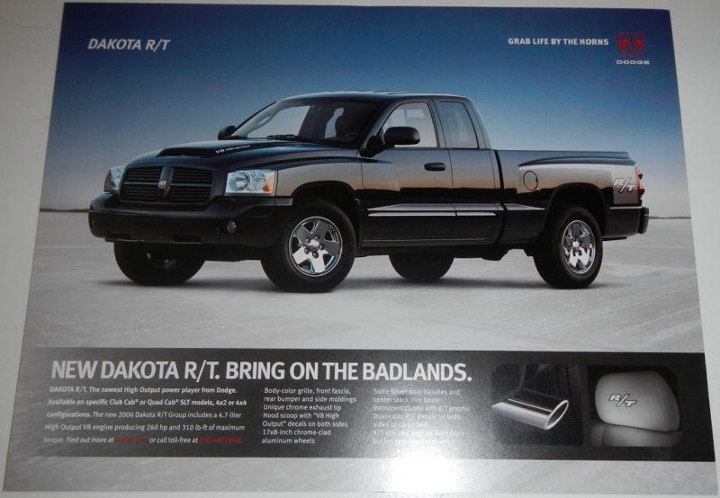 2006 dodge dakota r/t pickup truck brochure sheet