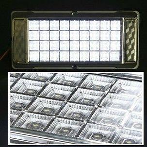 12v 36 led super bright white dome roof car interior lamp light new silver