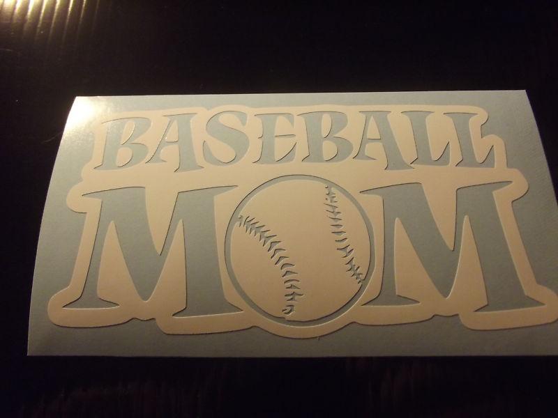 Baseball mom vinyl window decal sticker (ball)