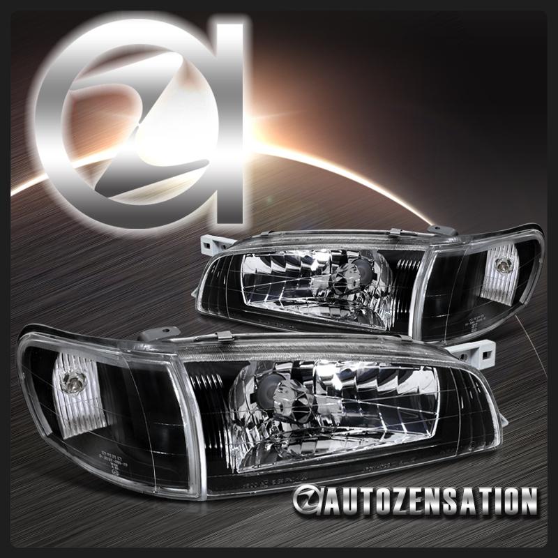 Depo 95-01 subaru impreza black headlights & corner park signal lights