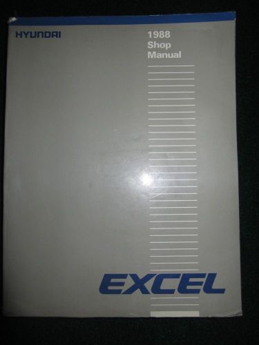 1988 hyundai excel snowmobile service repair shop manual factory