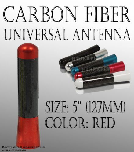 Fit icbeamer chevrolet 5&#034; 127mm red carbon fiber short mini universal wd8031