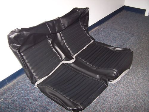 1969 mustang convertible black deluxe rear seat upholstery