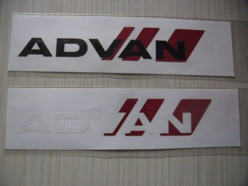 2 jdm advan di-cut sticker decals, aftermarket racing sponsor.