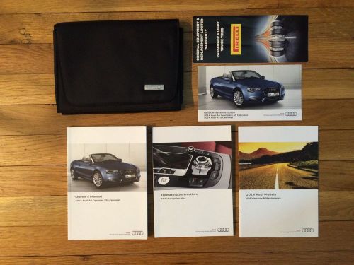 2014 audi a5 / s5 cabriolet  owners manual and navigation book