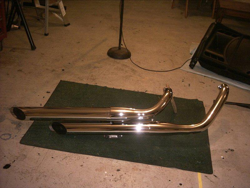 09 kawasaki vn900 vn 900 vulcan custom, stock exhaust pipes virtually brand new