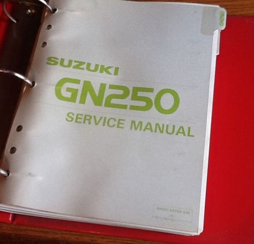 1980s suzuki motorcycle service manuals gn250 sp250 dr250