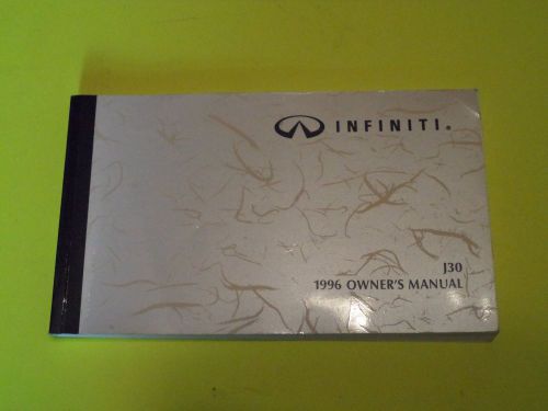 1996 infiniti j30 factory owners guide book manual