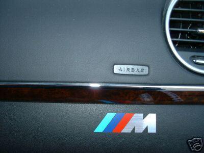 (2) dashboard badge decal bmw *///m logo*