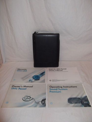 1995 volkswagen vw passat owner&#039;s manual sound system instructions case