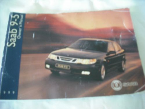 1999 saab 9-5     owners manual