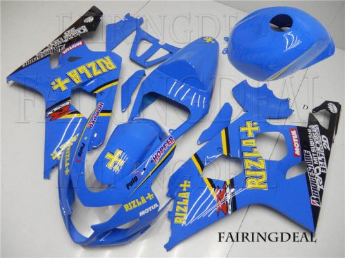 Blue fairing fit for suzuki 2004 2005 gsxr 600 750 04 05 injection mold k4 v58