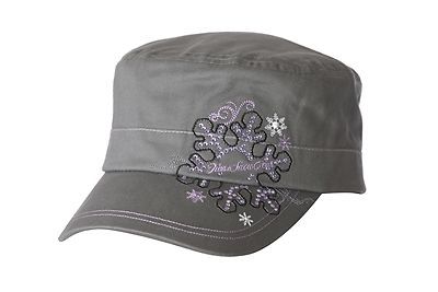 Divas snowgear cadet womens adjustable hat gray/purple os