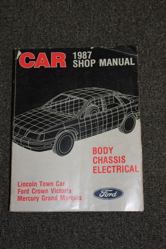 Ford 1987 lincoln town car crown victoria grand marquis car shop manual original