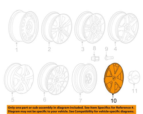 Chevrolet gm oem 12-15 sonic wheels-wheel cover 95941904