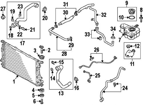 Audi 4h0121081ab genuine oem reservoir hose