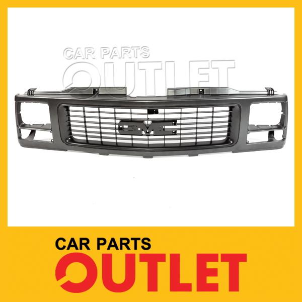 1994-1999 gmc sealed beam suburban front grille gm1200356 drk argent/silver gray