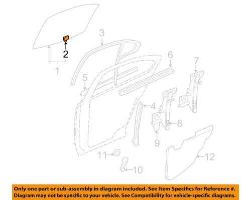 Gm oem front door-door glass retainer 22689012