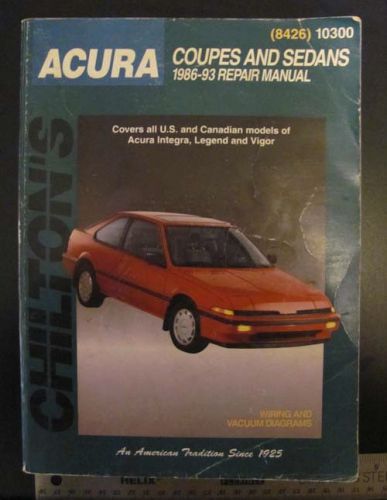 1986-1993 acura integra legend vigor repair manual chilton 1986-93 8426 10300