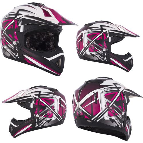 Mx helmet ckx tx-529 leak offroad scooter xsmall pink/black/white dirt bike