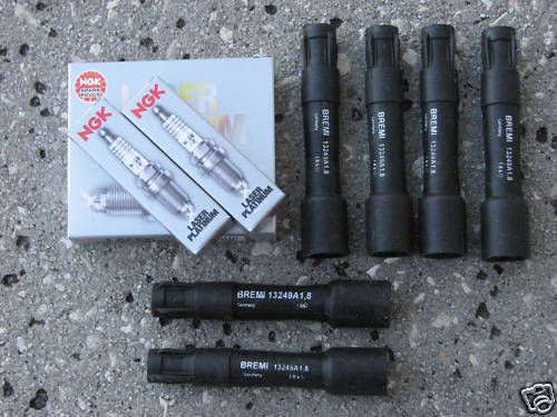 Bmw ngk spark plugs &amp; boots e46 330 328 325 323 zhp 323ci 328ci 325ci 330ci x5