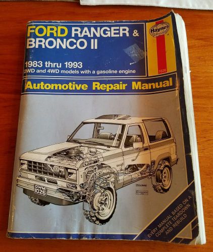 Haynes 1026 ford ranger &amp; bronco ii