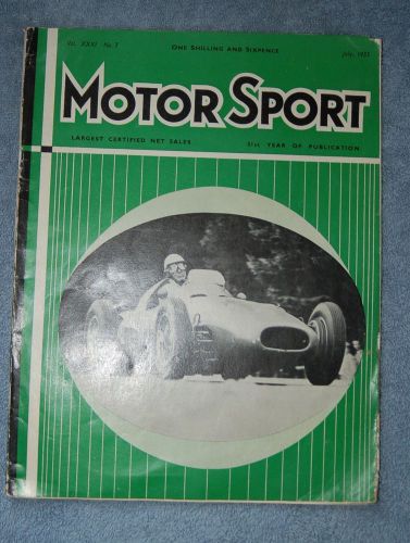 Vtg july 1955 car racing motor sport magazine, english, goodwood, alpine, more