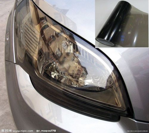Full roll - car headlight taillight vinyl gloss tint film sheet light black 16&#034;