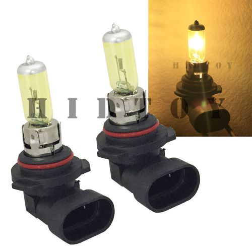 9006-hb4 bright yellow xenon halogen 3000k headlight 2x light bulb #ht3 low beam