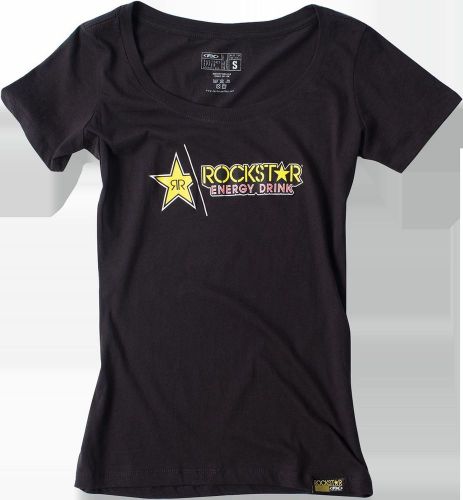 Factory effex-apparel 17-87660 rockstar split women&#039;s tee sm black