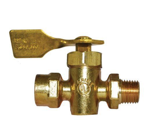 Attwood 88fv200-6 brass fuel shut off valve 1/4 in. npt x 1/4 in. nptf 6.4mm