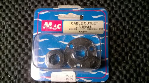 3 cable outlets c.p. brass mac #55020 1-1/4&#034; base 5/16 cable dia.