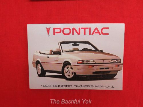 1994 pontiac sunbird owners manual guide book