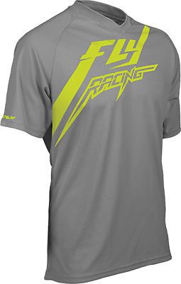 Fly racing action casual mx t-shirt gray/yellow