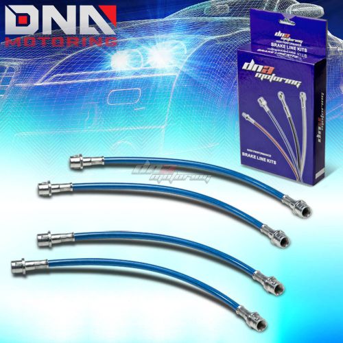 98-05 porsche 911 996/carrera blue stainless steel braided hose brake line/cable