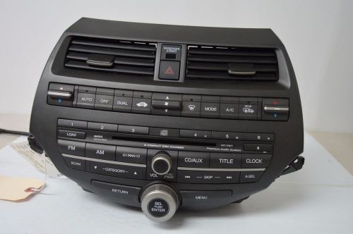 2008 2009 10 11 12 honda accord aux radio cd player 39101-ta0-a62 tested b31#002