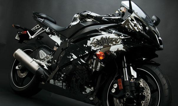 Face lift unlimited graffiti kit black for yamaha yzf-r6 08-10