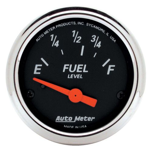 Auto meter 1423 fuel level e-f - (73-10 ohms fuel) - designer black - chrome