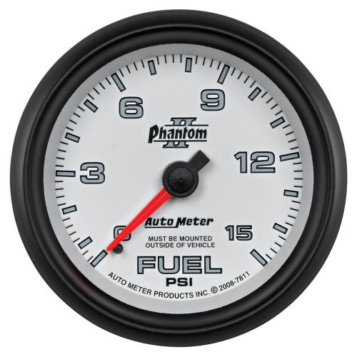 Auto meter 7811 phantom ii; mechanical fuel pressure gauge