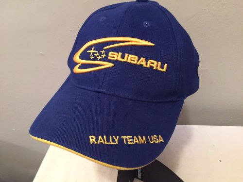 Vtg subaru usa rally team strapback hat cap wrx sti imprezza outback racing