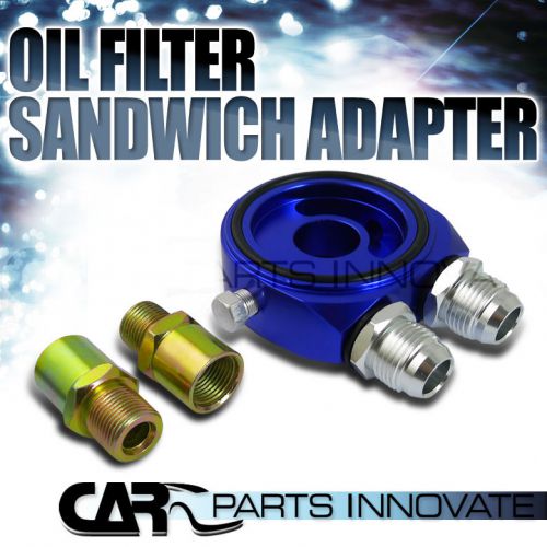 Blue m20 aluminum oil filter/gauge filter sandwich cooler adapter plate kit