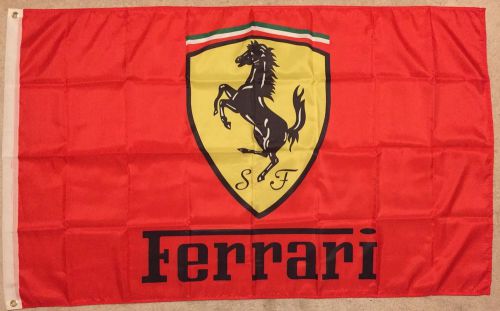 New old school stock ferrari race team flag 3 x 5 3x5 foot product red